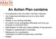 What arew the steps in an action plan health