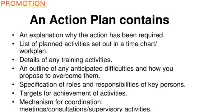 What arew the steps in an action plan health