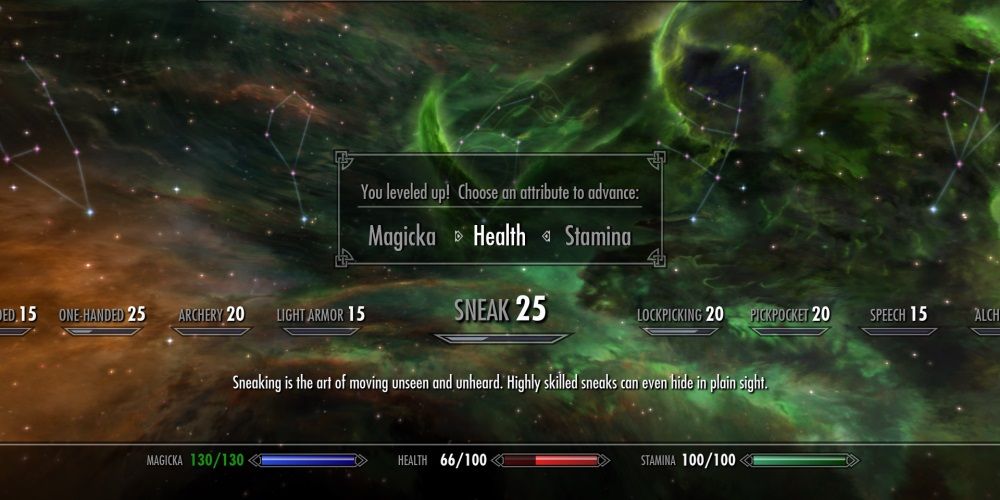 Is there a good place to stop leveling health skyrim