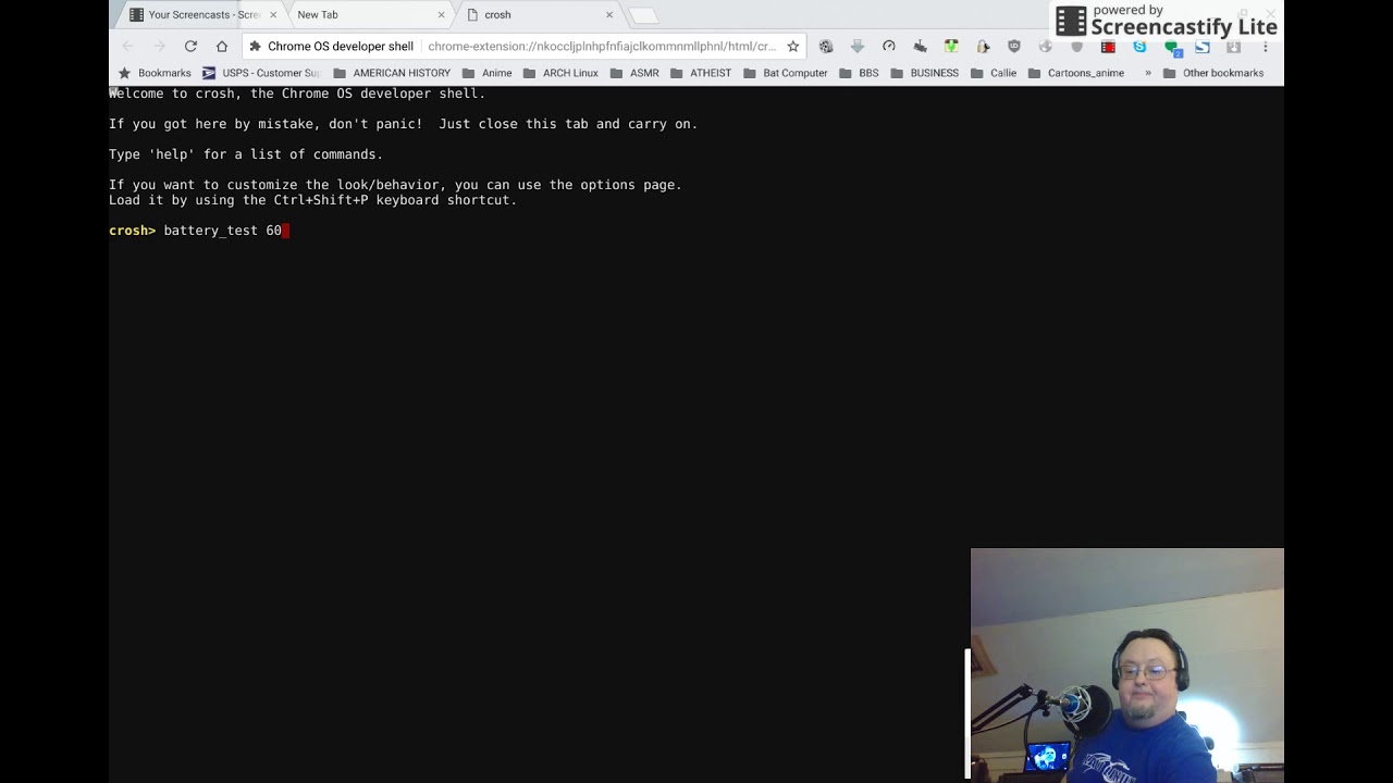 How to check battery health on crosh